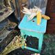 Ancient turquoise stool