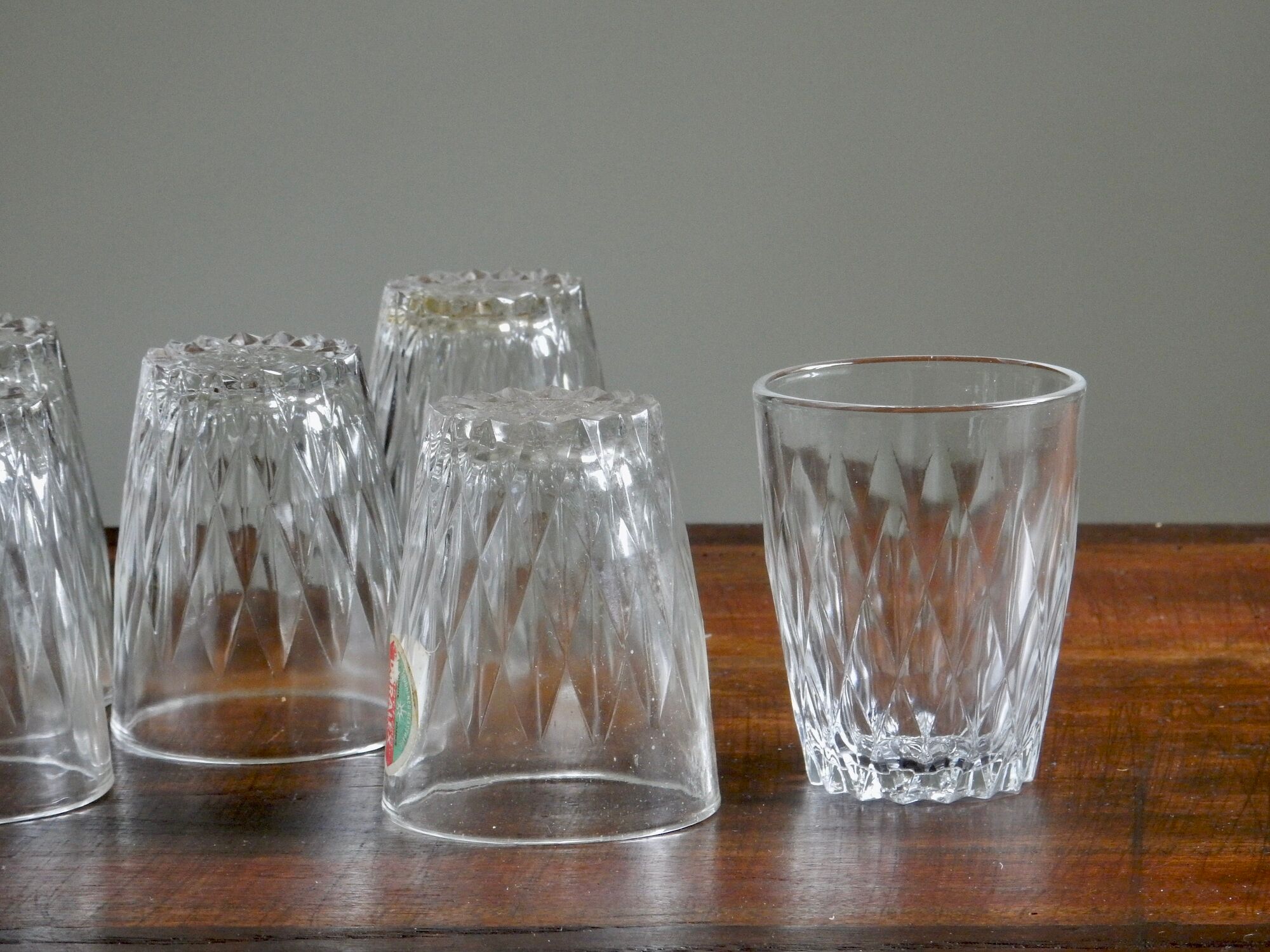 6 verres à eau de cantine Duralex fabriqués en France