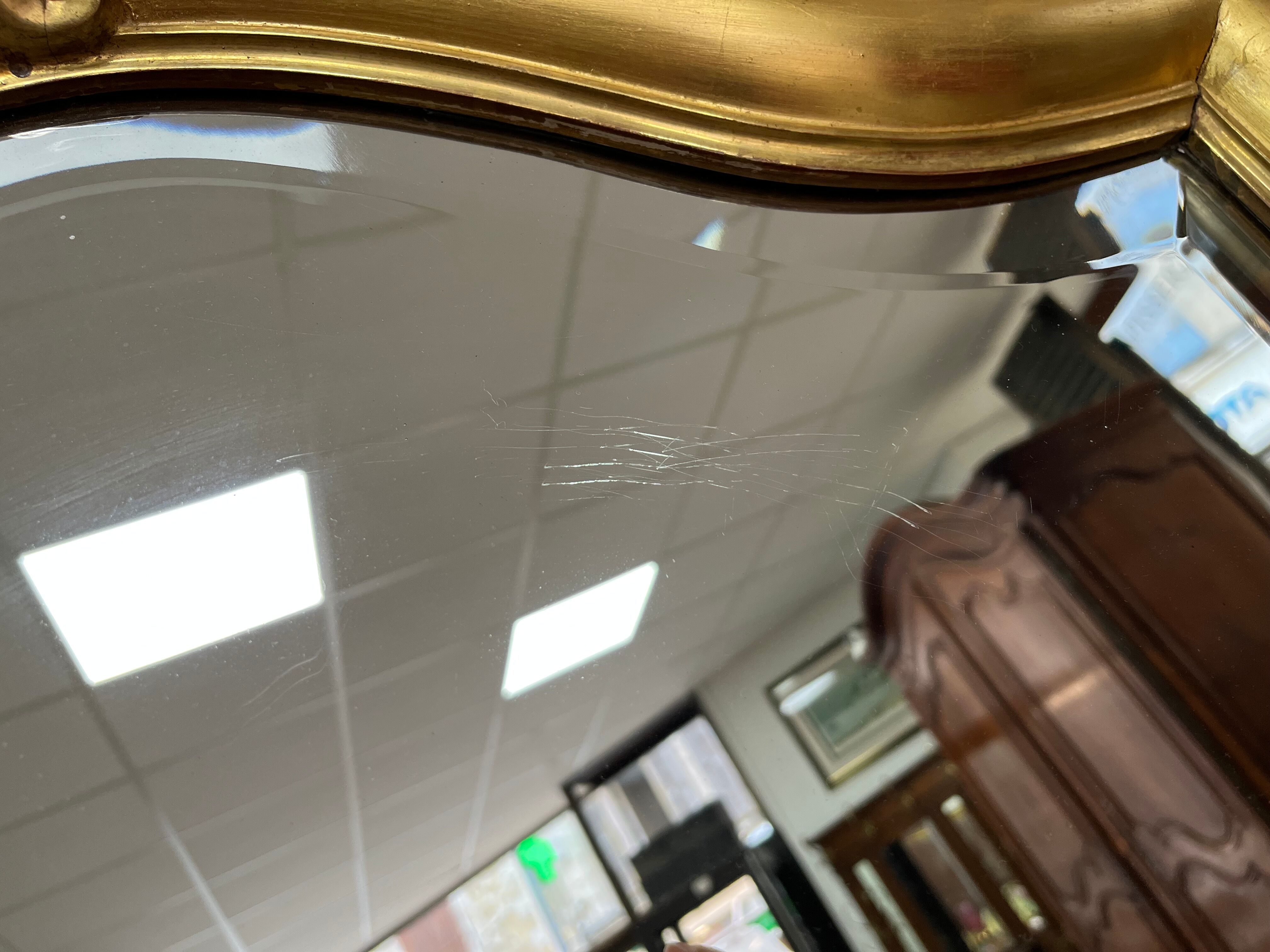 Large gilt mirror from the 19th century in the LOUIS XV style