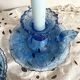 Pair of glass candlesticks