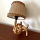 Rattan wall light by Louis Sognot 1960
