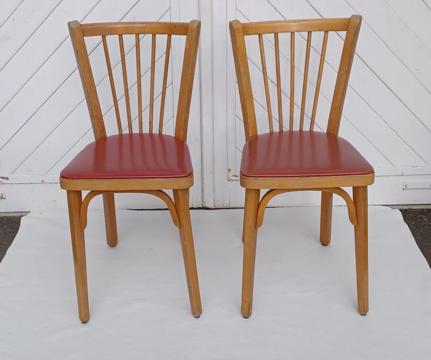 Pair of Baumann bistro chairs no. 12
