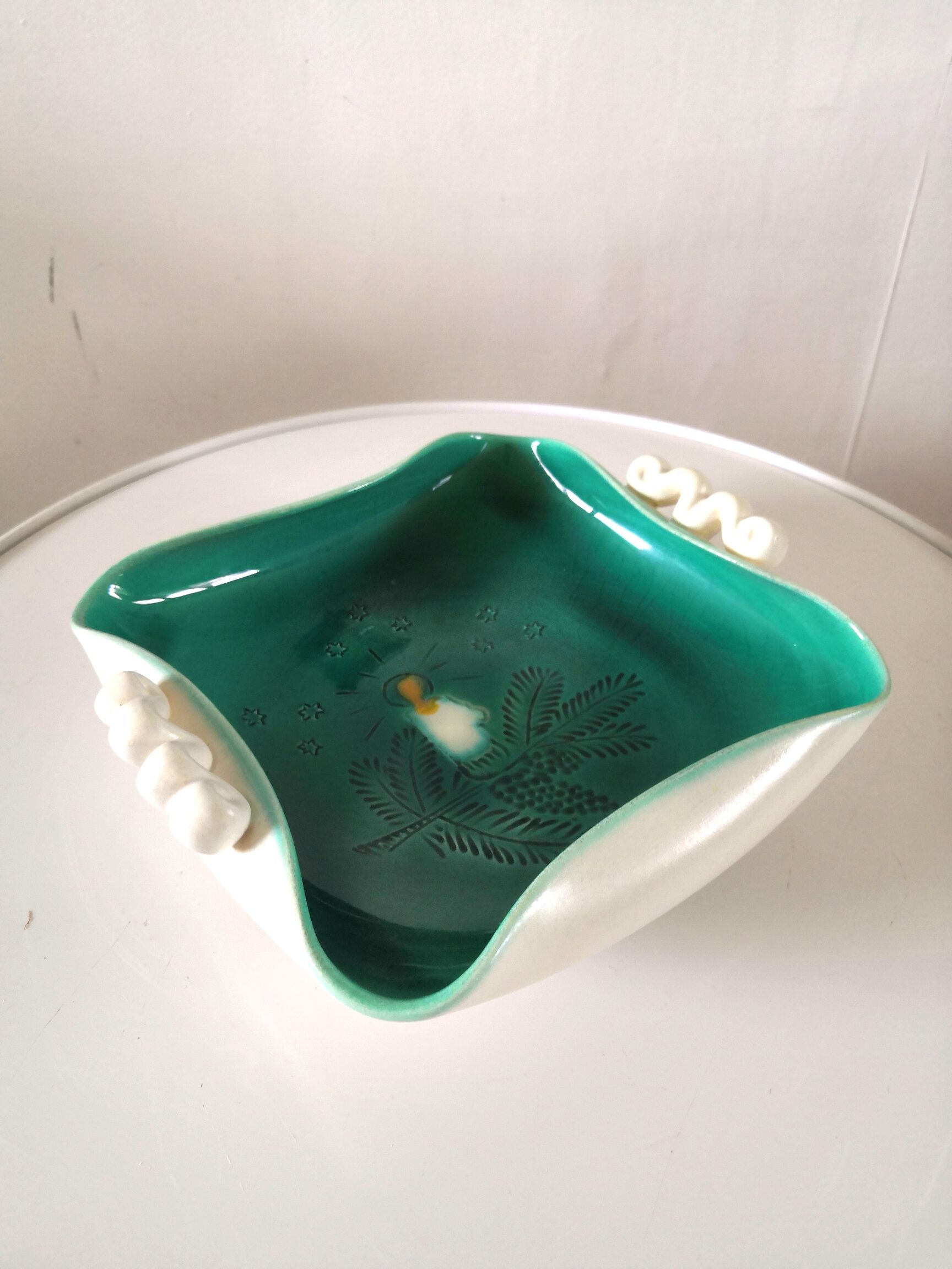 Ceramic empty pocket signed Elchinger design 50s - 60s