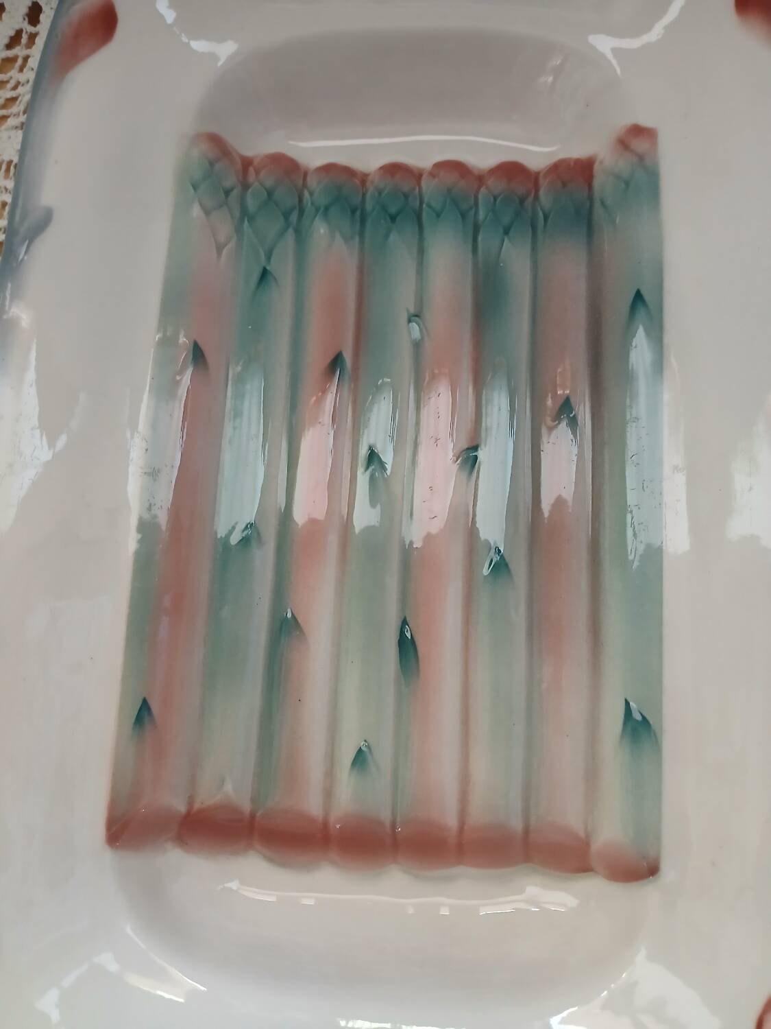 Old Barbotine dish from Digoin and Sarreguemines