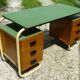 Bauhaus tubular desk with 6 drawers vintage 1950