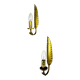 Pair of Spanish foliage wall sconces, leaf arms & bud shades, gilt iron, 1970s