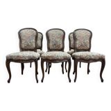 Set of 6 Louis XV style oak chairs