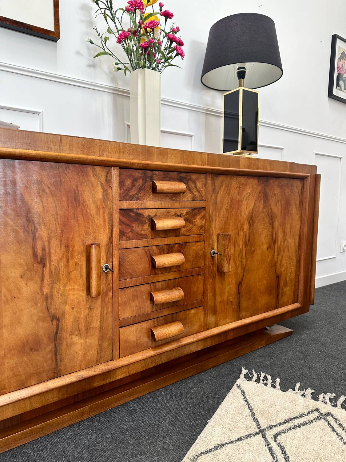 Art Deco walnut sideboard