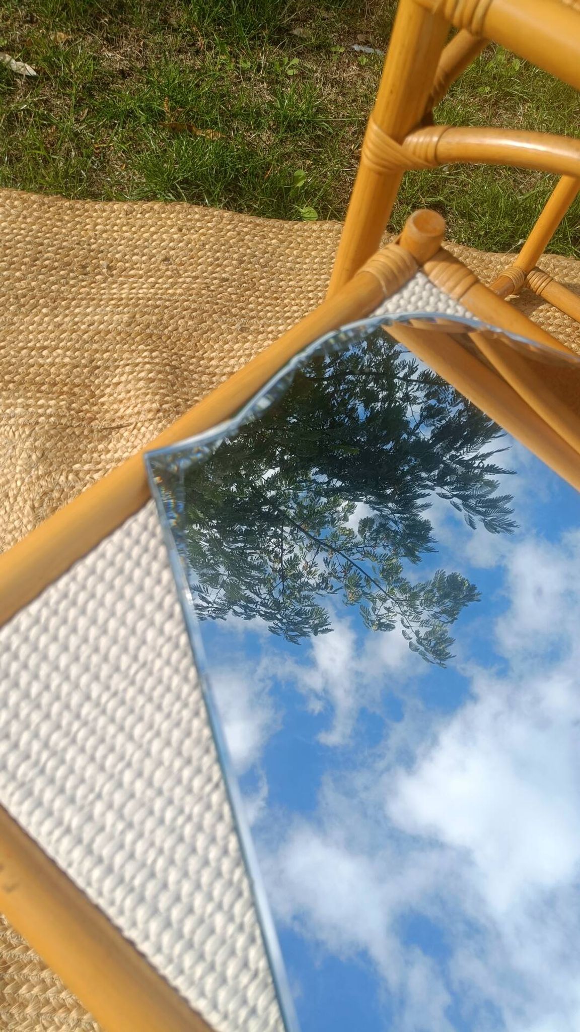 Miroir biseauté ancien de coiffeuse