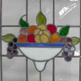 Art Deco stained glass window, 74 x 178 cm