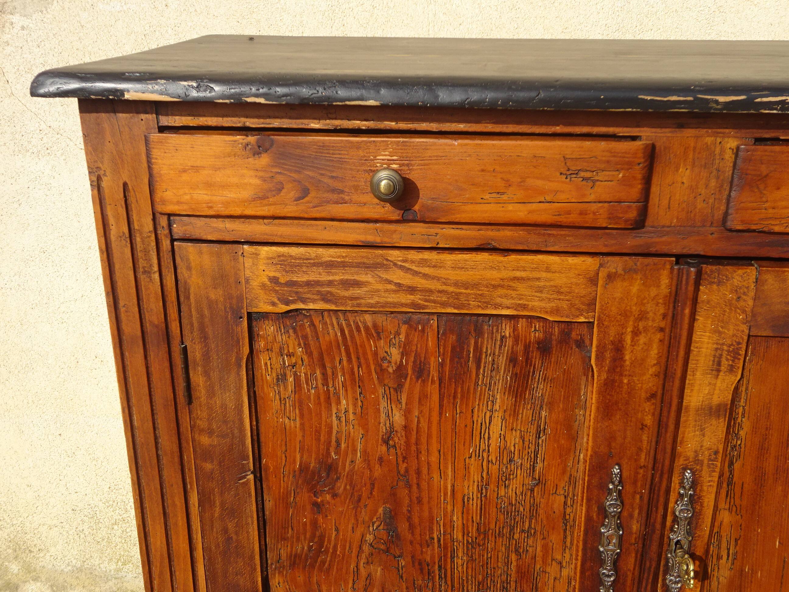 old Parisian pine sideboard