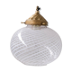 Glass and brass mid-century italian pendant light