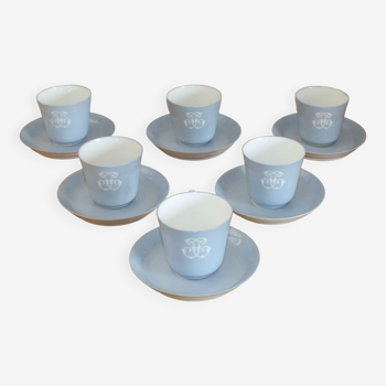 Lot de 6 tasses en porcelaine de Sèvres XIXème