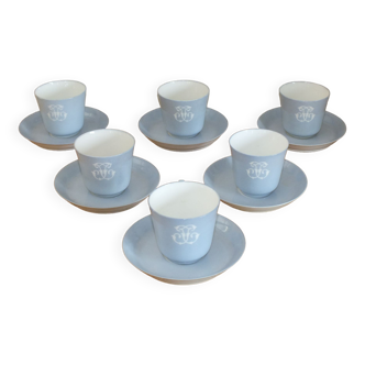 Lot de 6 tasses en porcelaine de Sèvres XIXème