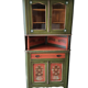 Hand-painted and signed notched cabinet