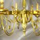Grand Lustre en Bronze Doré style Directoire Dix Lumières Lucien Gau