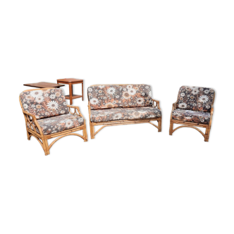 Salon de jardin rotin vintage