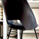 Chair in black faux leather