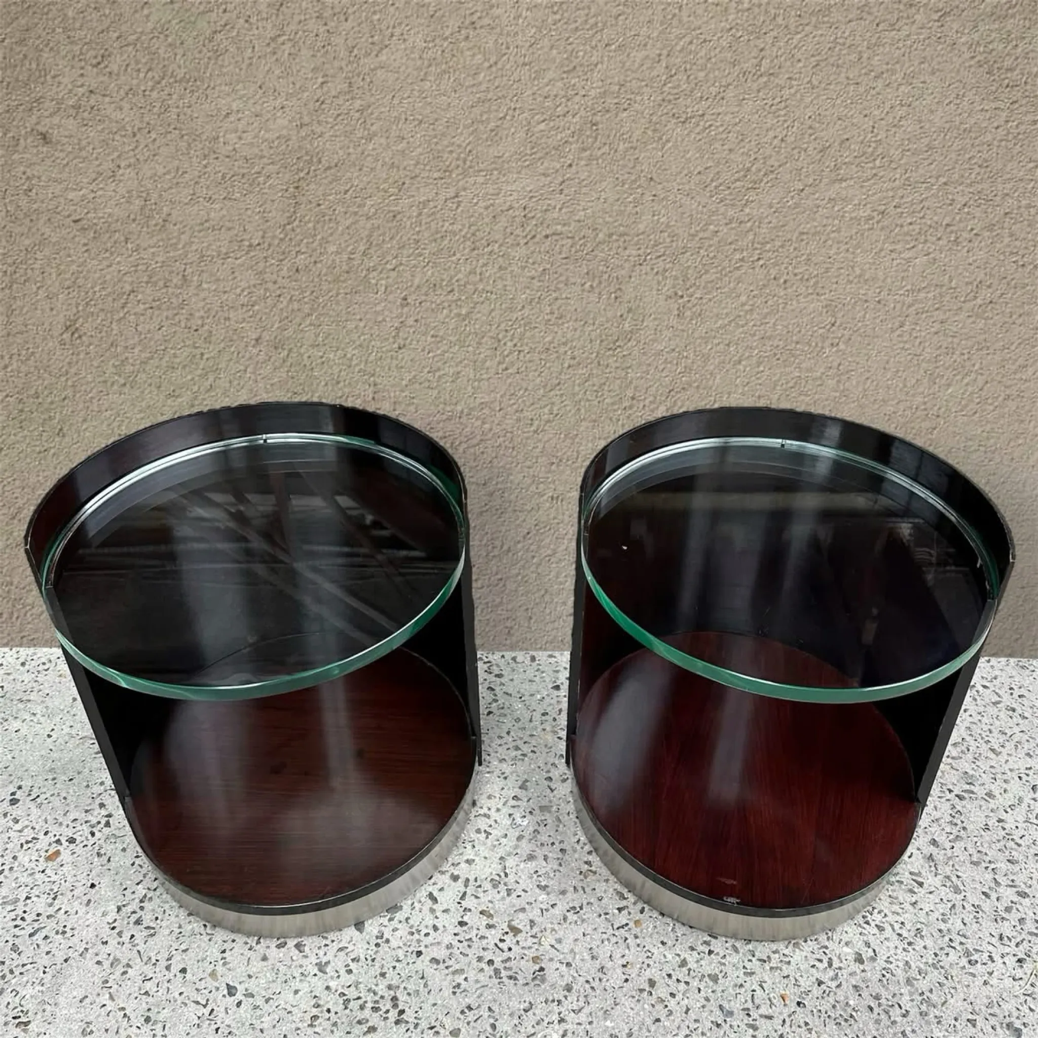 Pair of bedside tables by Gianni Moscatelli, 1970