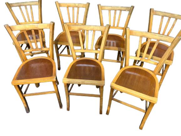 Set of 9 bistro chairs