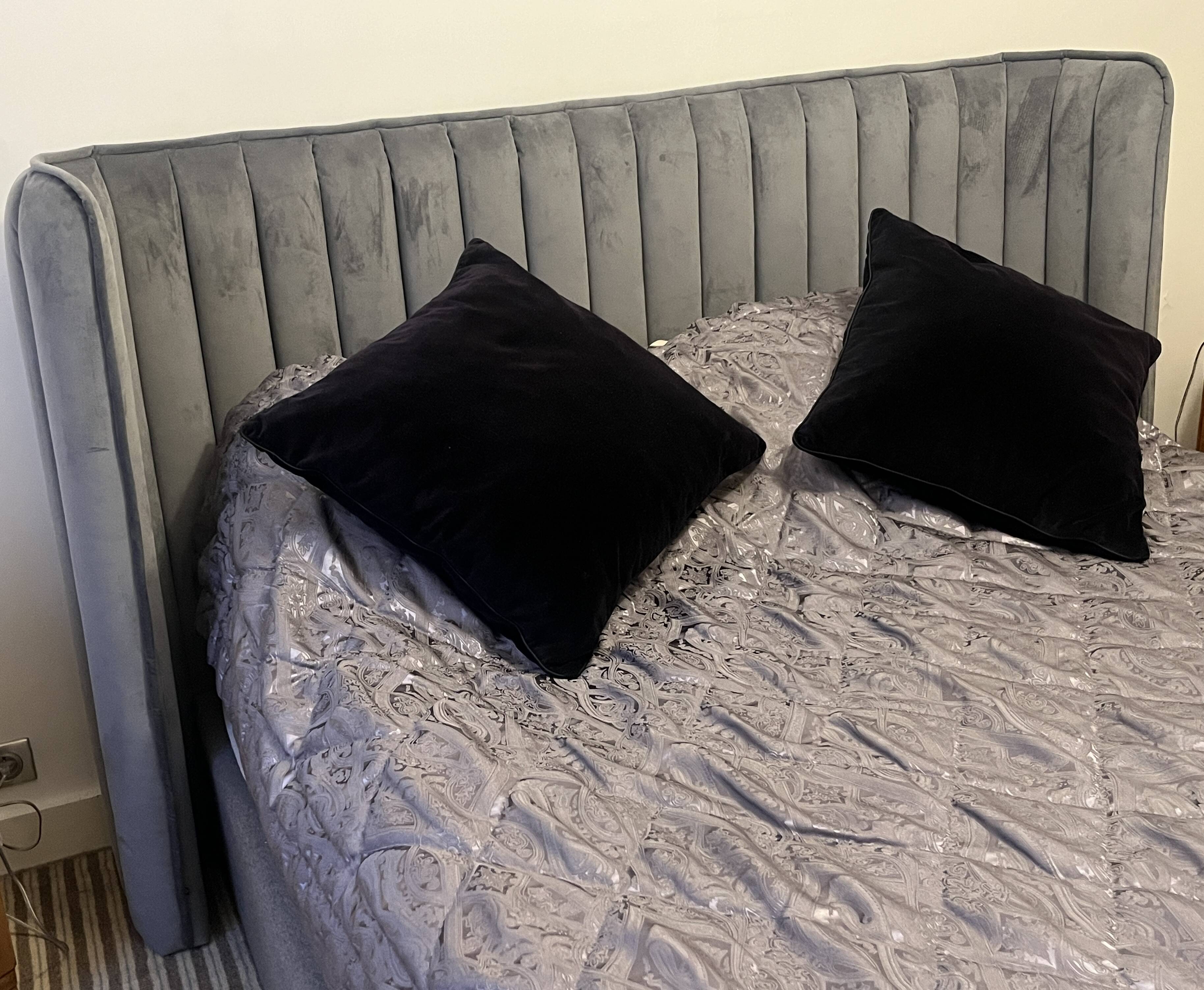 Habitat grey boudoir headboard 244 x 120 cm