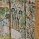 Guy BARDONE: Window open to the garden, signed original lithograph.