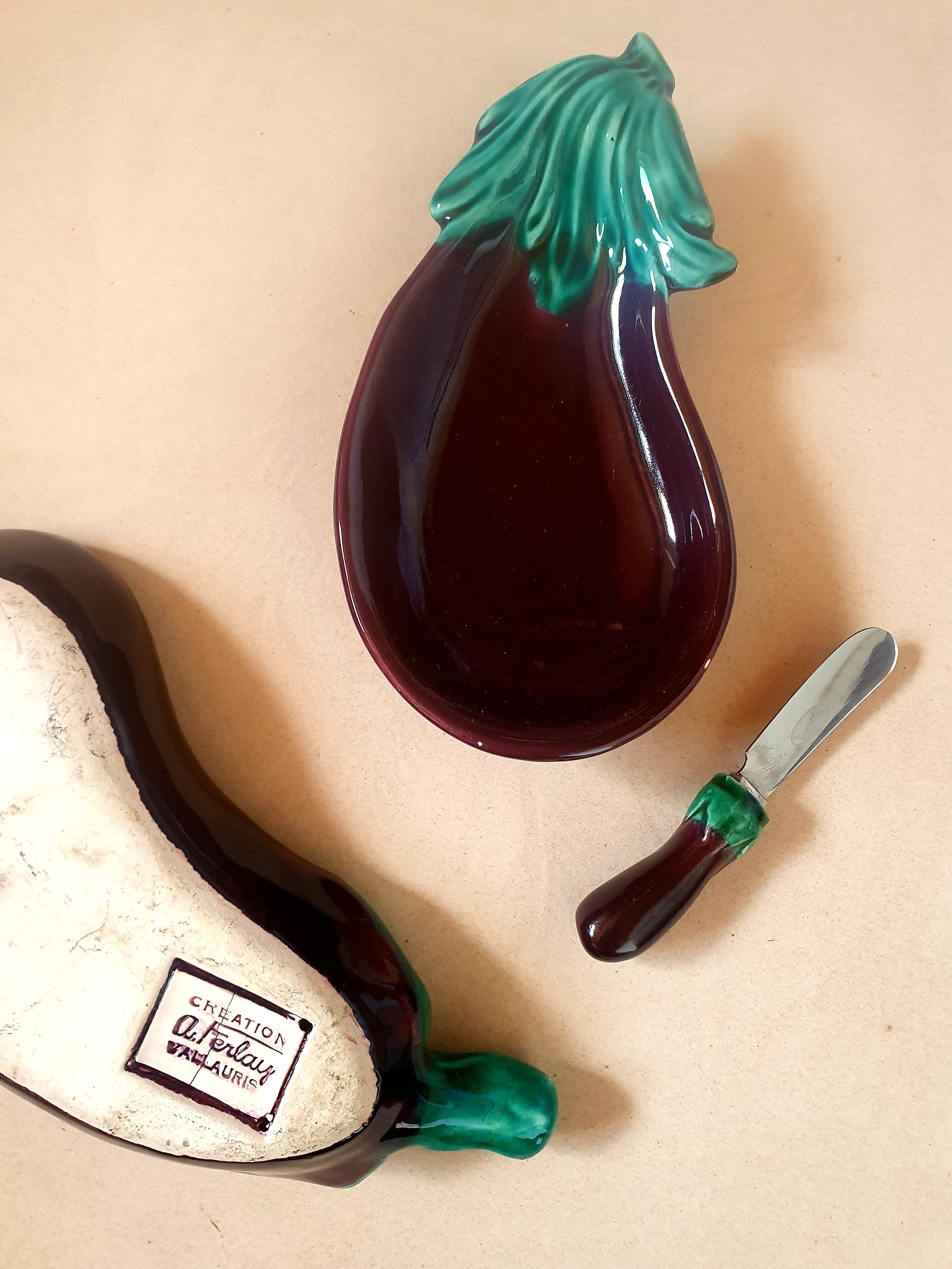 Eggplant set in slurry