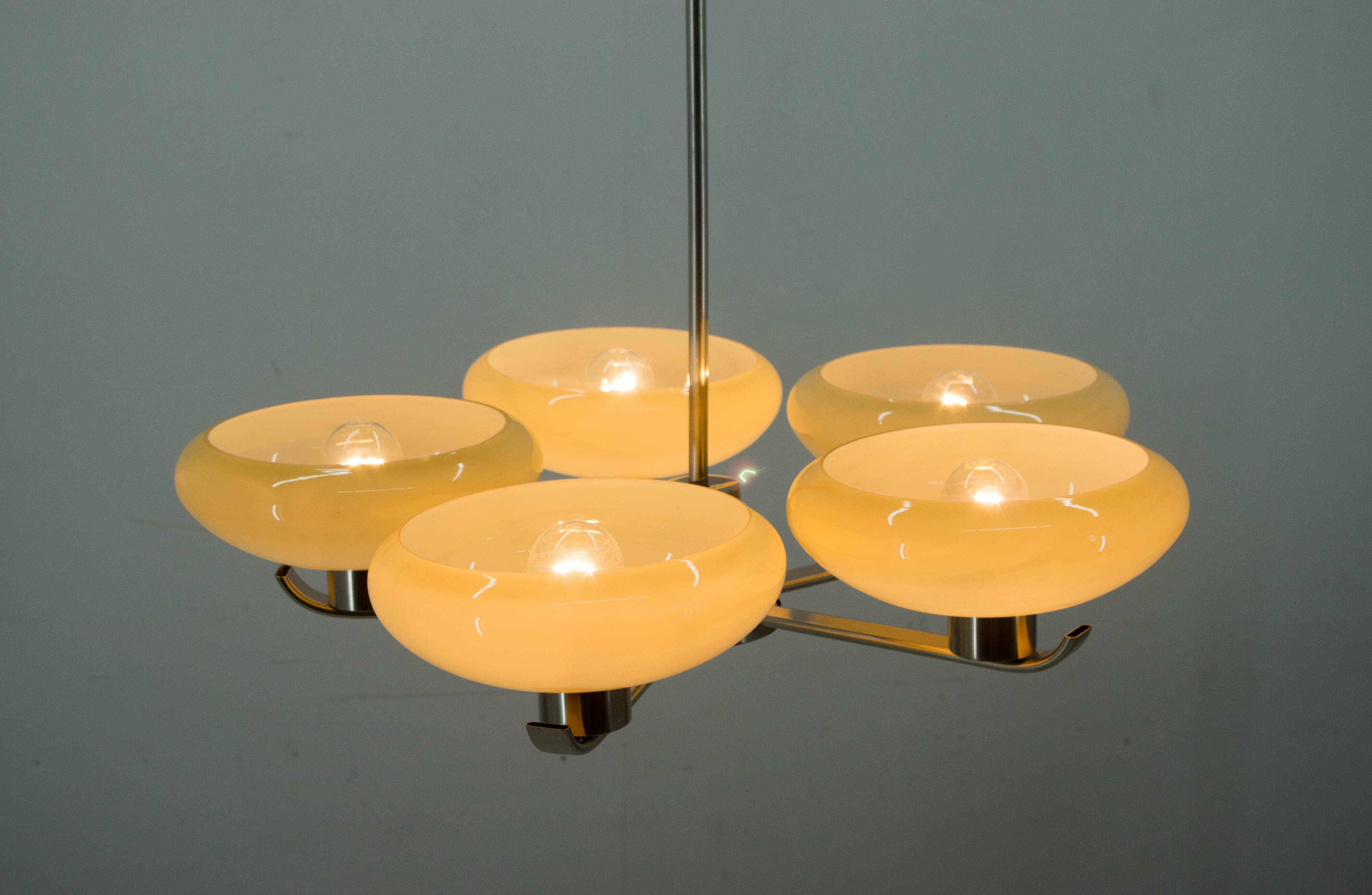 Functionalist / Art Deco Chandelier, 1930, Restored