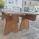 Paire de bancs de ferme rustique ancien