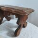 Tabouret repose-pied bois, artisanat art populaire