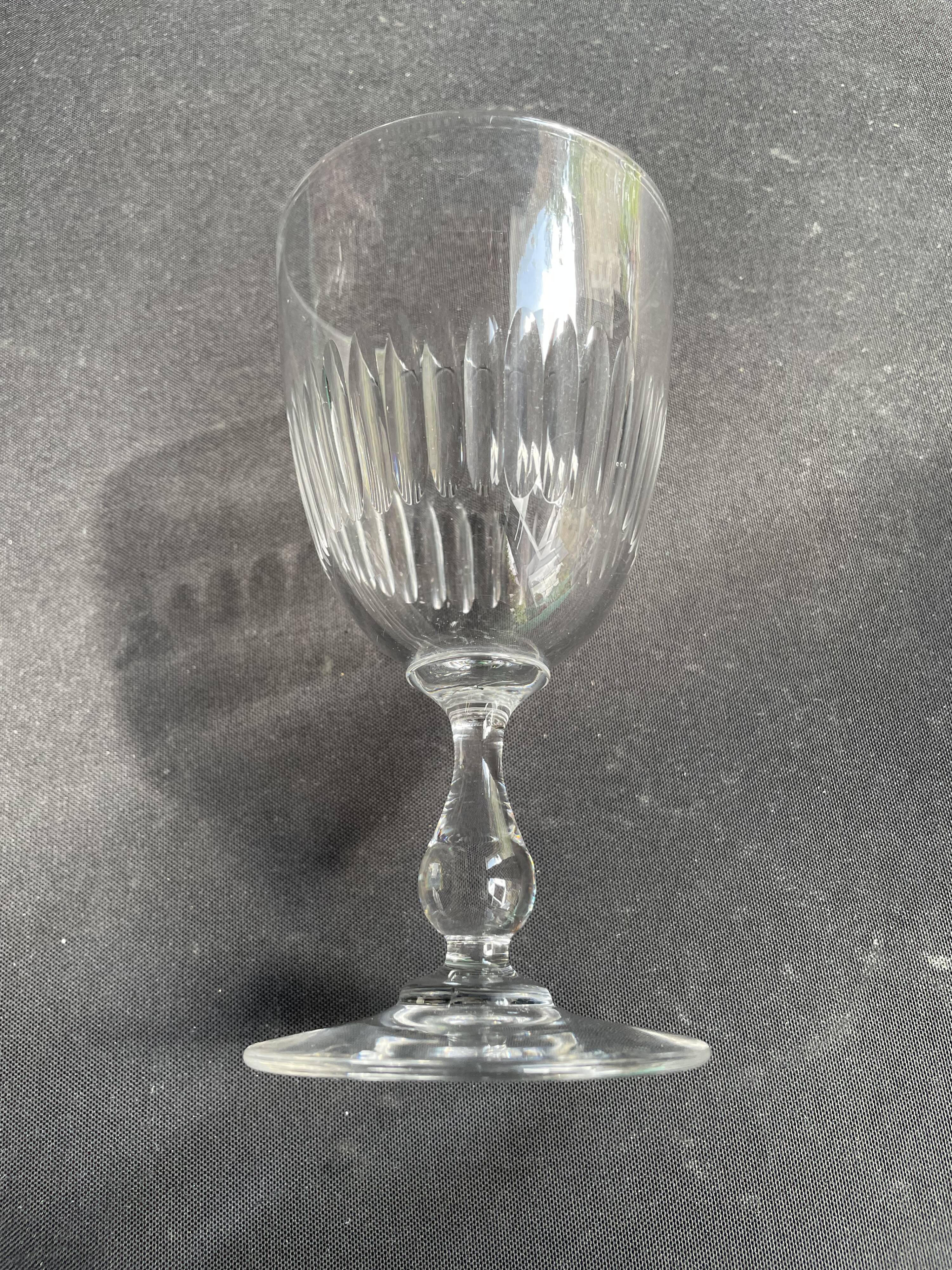 3 Water glasses – Blown and cut crystal