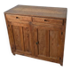 Vintage Parisian Buffet - Patinated Blonde Pine - 100x100cm