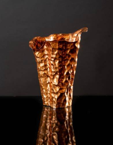 Angelo Bragalini, Mid-century copper vase, Bologna Italy 1960s