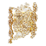 Pair of wall sconces in gilded brass and crystal by Palwa, Germany, 1960s.