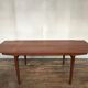 Authentic Scandinavian table teak design1950 1960 feet spindles