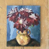 Tableau fleurs 1950