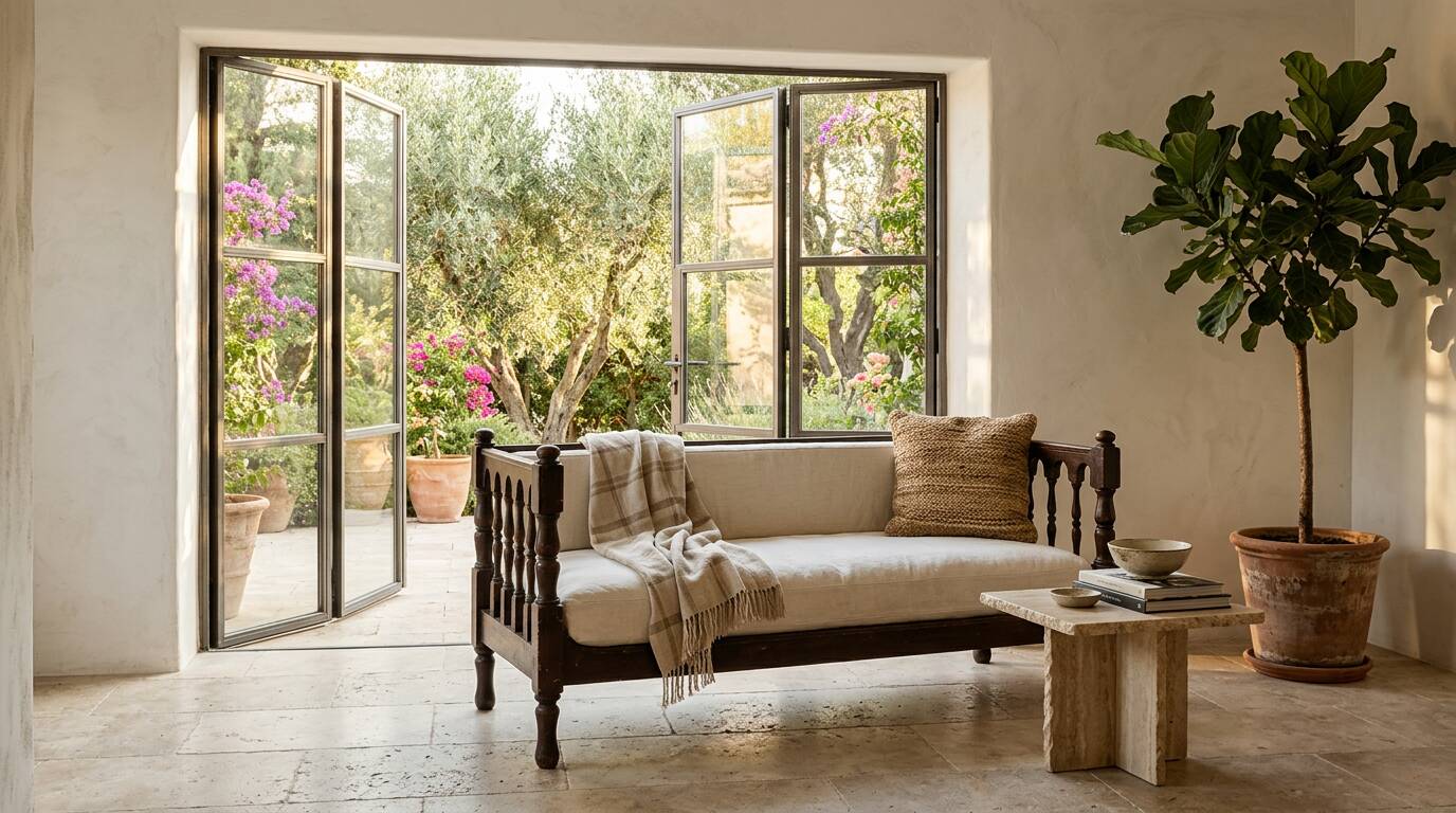 Banquette bretonne en bois massif
