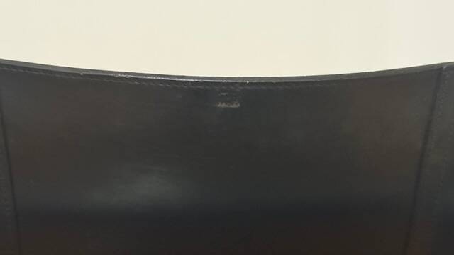 Vintage MG5 armchair in black leather and chrome metal by Matteo Grassi