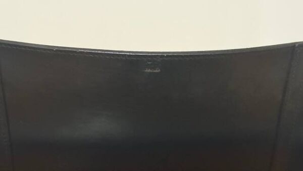 Fauteuil vintage MG5 en cuir noir et métal chromé par Matteo Grassi
