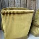 Pair of green recliner chairs