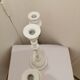 Bougeoir 3 bougies blanc laque