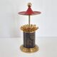 VINTAGE 1950 CIGARETTE DISPENSER PAGODA METAL & BRASS CIGARETTE HOLDER