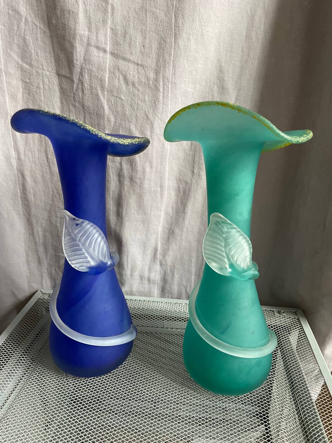 Vase en pâte de verrev verrerie d'art de Toul, france