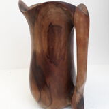 Pitcher free form 1960 wooden