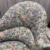 Méridienne époque Napoléon III en noyer sculpté