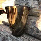Vase verre fumé twisté, Lever