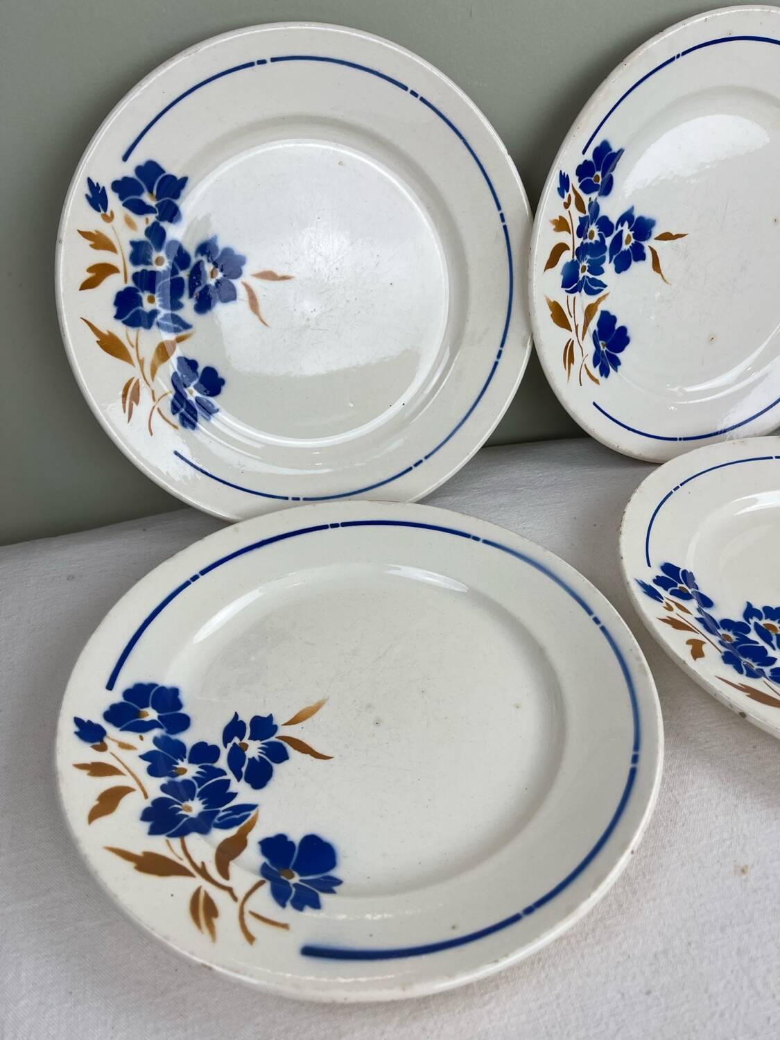 4 antique dinner plates