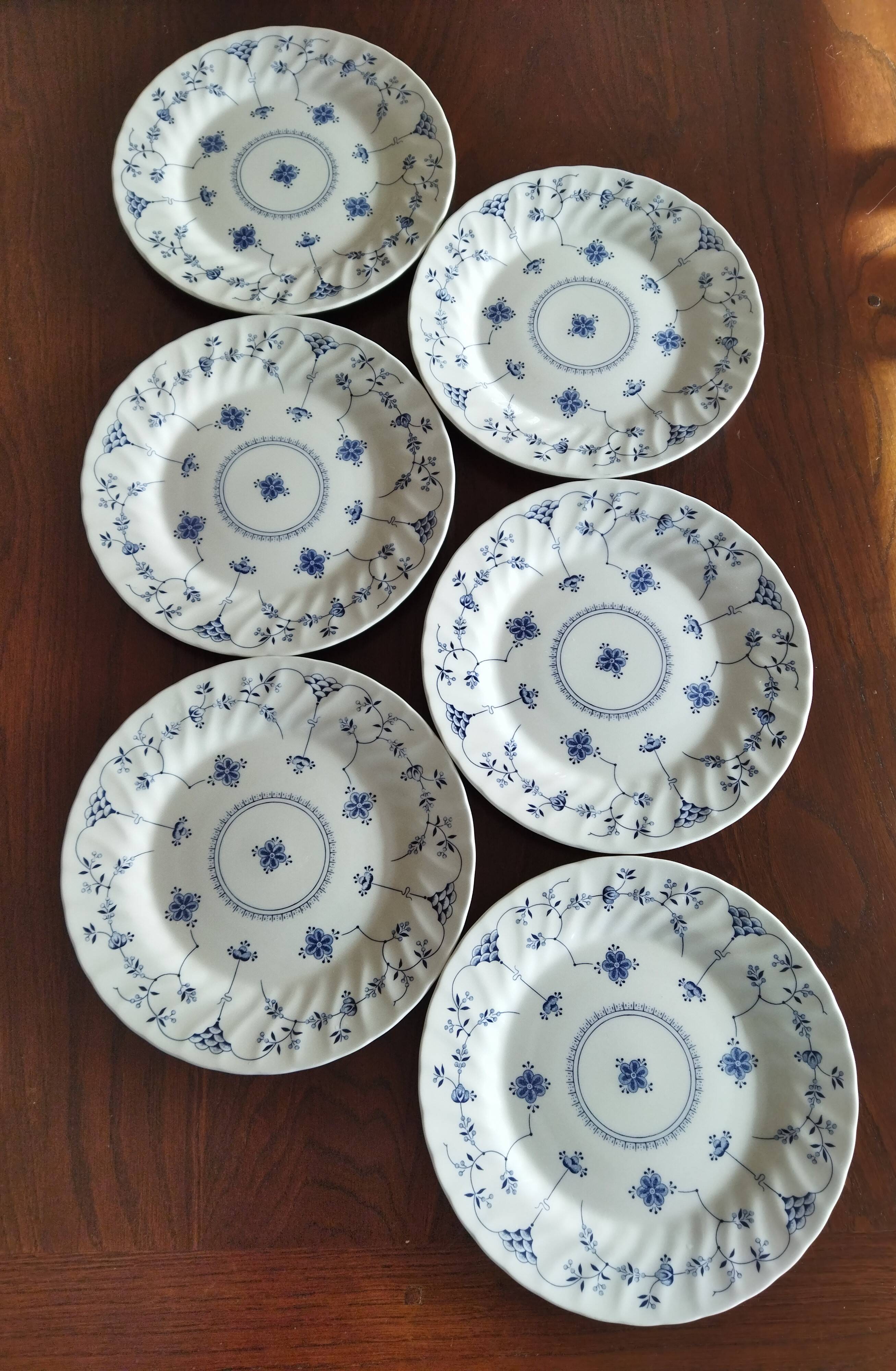 6 English dinner plates, Scandinavian decor