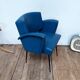 Fauteuil vintage en skaï et pieds métal