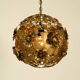 Beautiful floral-style spherical metal ceiling lamp, 1970s Regency design